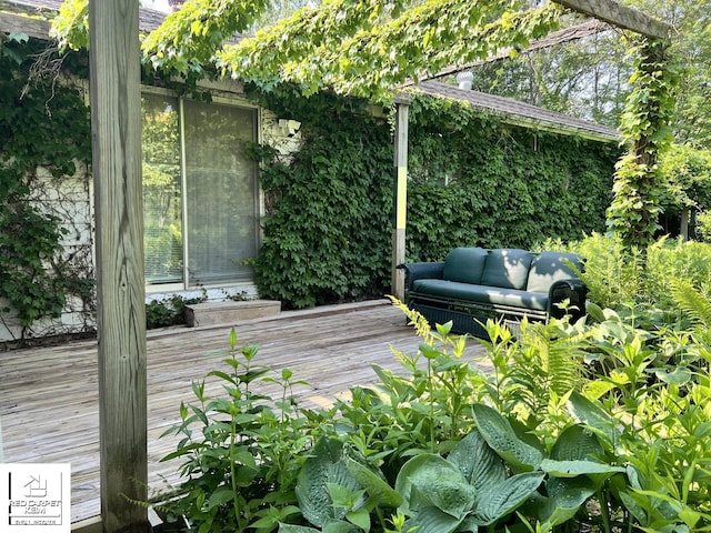 7379 N Irish Rd, Otisville, MI 48463 - view of wooden terrace