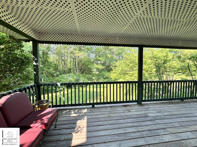 7379 N Irish Rd, Otisville, MI 48463 - view of wooden terrace