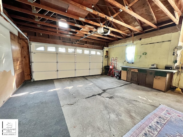 7379 N Irish Rd, Otisville, MI 48463 - garage featuring a garage door opener
