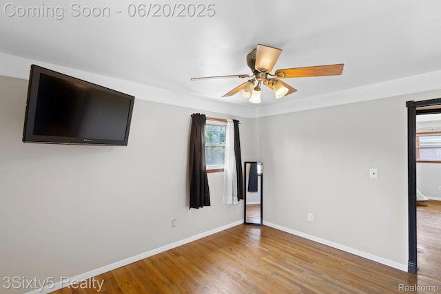 15615 S Midway Ave, Allen Park, MI 48101 - unfurnished room with healthy amount of natural light, a ceiling fan, and wood finished floors