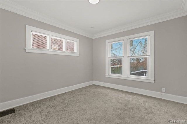 4334 Pacific St, Detroit, MI 48204 - empty room featuring crown molding and carpet floors