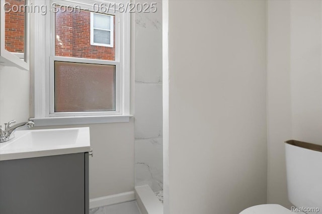 11108 Craft St, Detroit, MI 48224 - bathroom with a shower stall and vanity