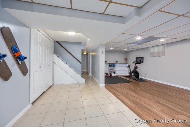 431 Homecrest Ave, Kalamazoo, MI 49001 - exercise room featuring recessed lighting and light wood-style floors