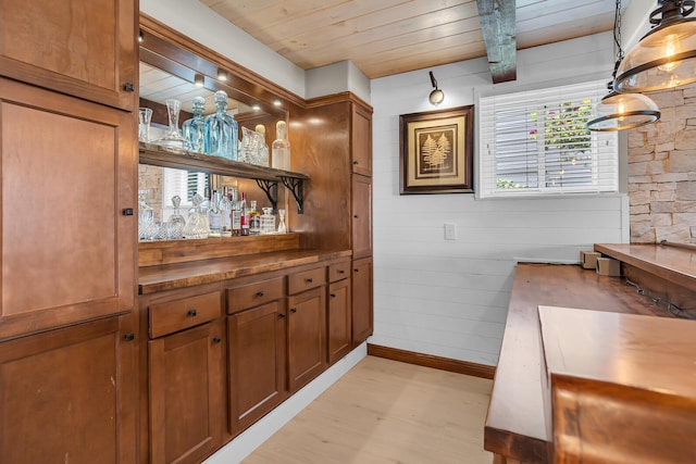 11786 E Sauk Trl, Jerome, MI 49249 - indoor dry bar with wood ceiling and light wood-style flooring