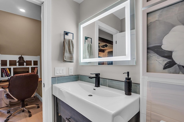 11786 E Sauk Trl, Jerome, MI 49249 - bathroom with vanity and recessed lighting