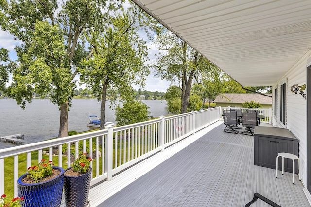 11786 E Sauk Trl, Jerome, MI 49249 - deck with a water view and outdoor dining area