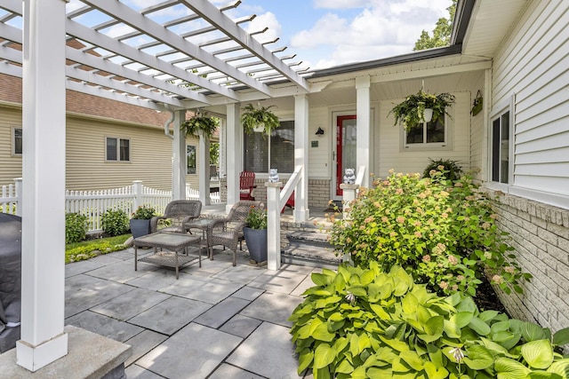 11786 E Sauk Trl, Jerome, MI 49249 - porch featuring a pergola