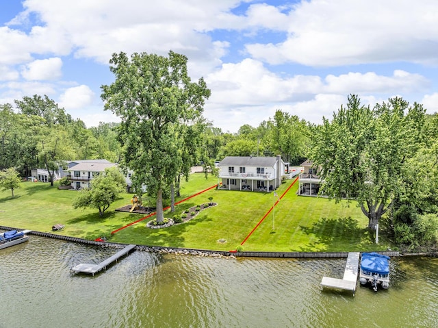 11786 E Sauk Trl, Jerome, MI 49249 - aerial view of property and surrounding area featuring a large body of water