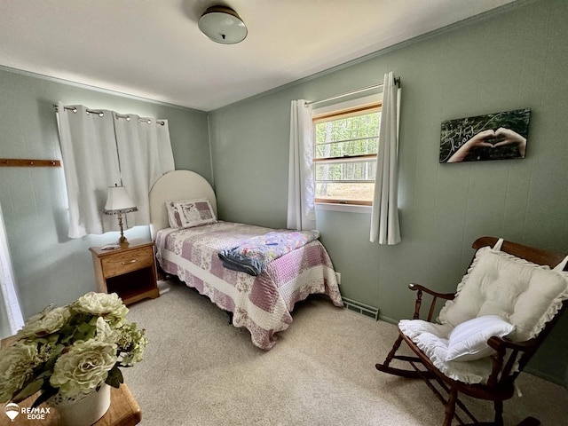 449 Noric Dr, Roscommon, MI 48653 - carpeted bedroom featuring ornamental molding