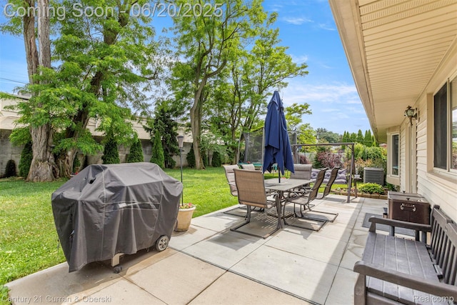 2138 Metzner Rd, Commerce Twp, MI 48390 - fenced backyard featuring outdoor dining area, area for grilling, and a patio area