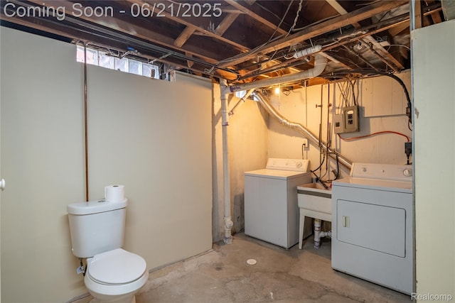 8311 Gulley St, Taylor, MI 48180 - washroom with separate washer and dryer and electric panel