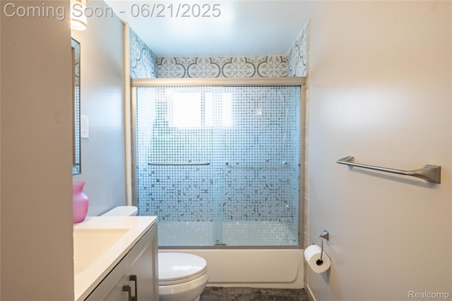 8311 Gulley St, Taylor, MI 48180 - full bathroom with vanity and shower / bath combination with glass door