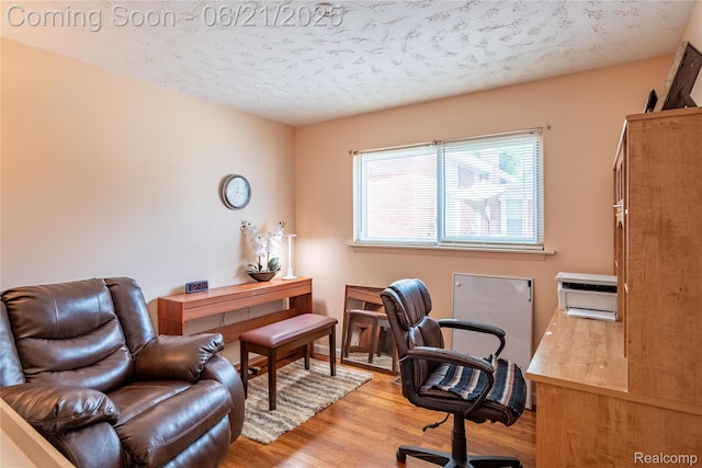 8311 Gulley St, Taylor, MI 48180 - home office featuring light wood-style flooring and a textured ceiling