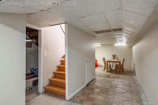 8311 Gulley St, Taylor, MI 48180 - basement with stairway and baseboards