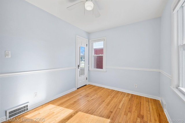 22902 Olmstead St, Dearborn, MI 48124 - spare room with wood finished floors and a ceiling fan
