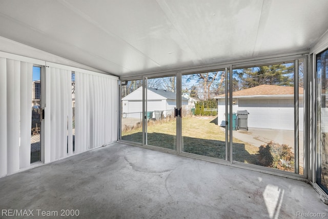 22902 Olmstead St, Dearborn, MI 48124 - unfurnished sunroom featuring plenty of natural light and vaulted ceiling