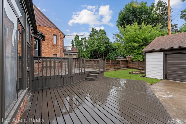 14638 Greenview Rd, Detroit, MI 48223 - wooden deck featuring a fenced backyard