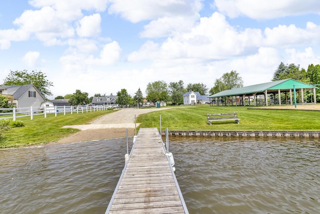 8856 Kingsley Dr, Onsted, MI 49265 - dock with a gazebo and a water view