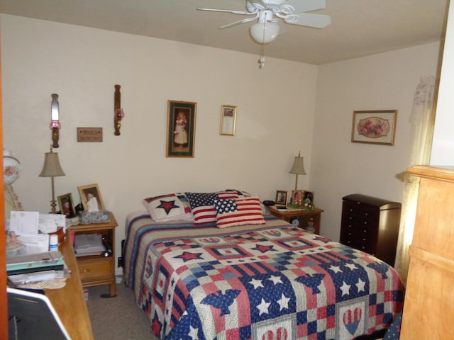 205 Prentiss St, Allen, MI 49227 - bedroom with carpet floors and a ceiling fan