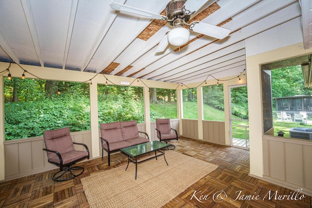 6072 Del Cano Dr SE, Grand Rapids, MI 49546 - sunroom / solarium with a ceiling fan