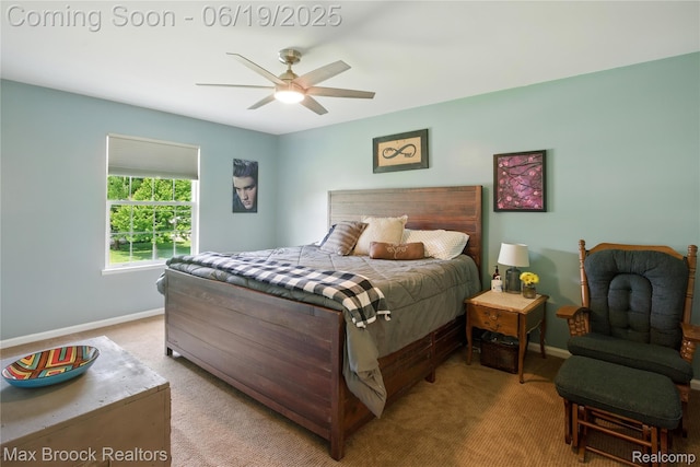7950 Sandmar Ln, Davisburg, MI 48350 - bedroom featuring carpet and a ceiling fan