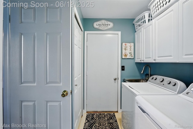7950 Sandmar Ln, Davisburg, MI 48350 - laundry area with washer and dryer and cabinet space