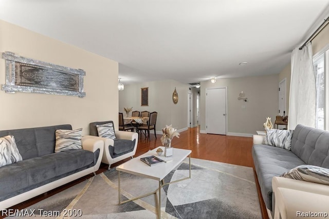 28045 W Greenmeadow Cir, Farmington Hills, MI 48334 - living room with wood finished floors and baseboards