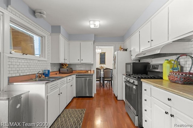 28045 W Greenmeadow Cir, Farmington Hills, MI 48334 - kitchen with appliances with stainless steel finishes, decorative backsplash, light wood finished floors, white cabinets, and light countertops