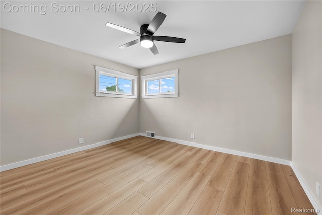 8171 Marian St, Warren, MI 48093 - empty room featuring light wood-type flooring and ceiling fan