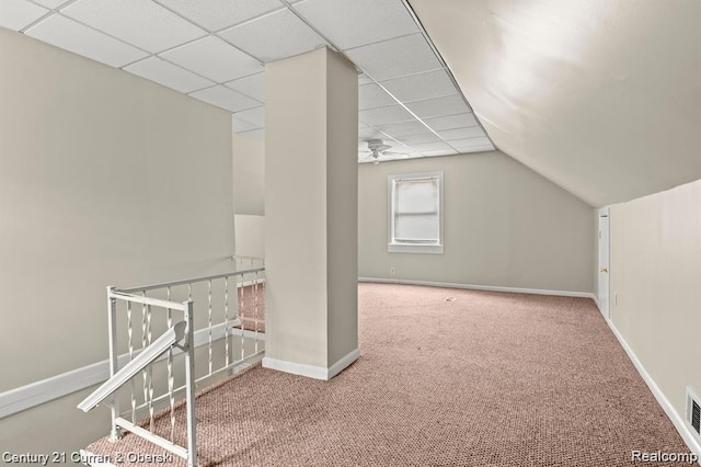 13631 Vassar Ave, Detroit, MI 48235 - bonus room featuring carpet, lofted ceiling, and ceiling fan