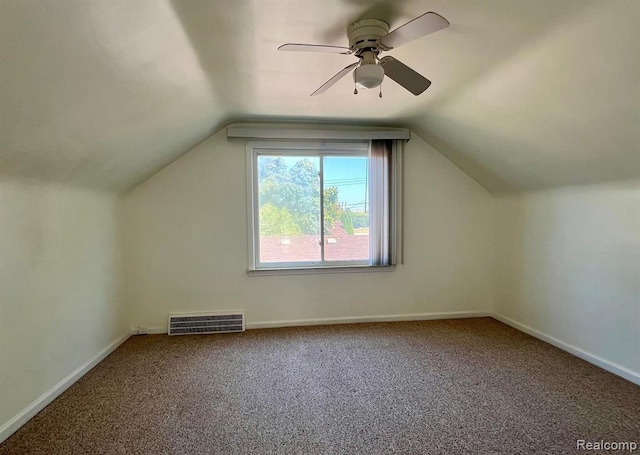 17041 Henry St, Melvindale, MI 48122 - additional living space featuring ceiling fan, carpet flooring, and vaulted ceiling