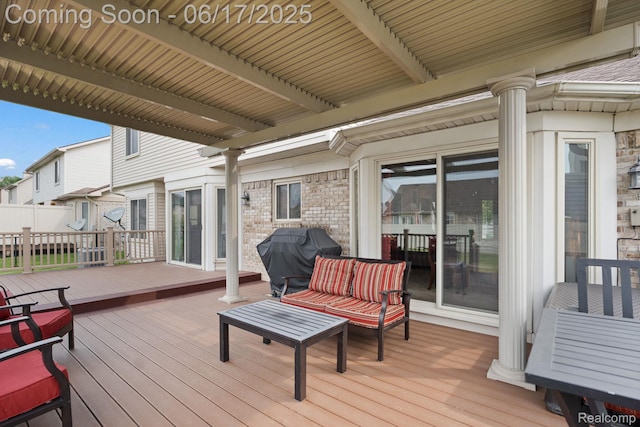 24462 Christian Dr, Flat Rock, MI 48134 - deck with a grill