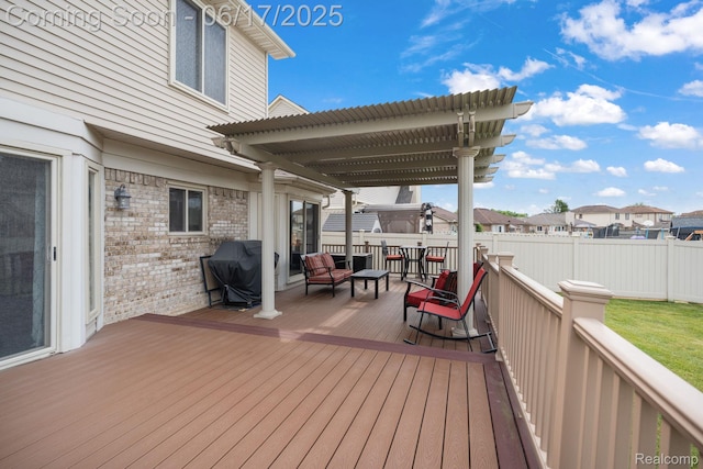 24462 Christian Dr, Flat Rock, MI 48134 - wooden deck with a residential view and area for grilling