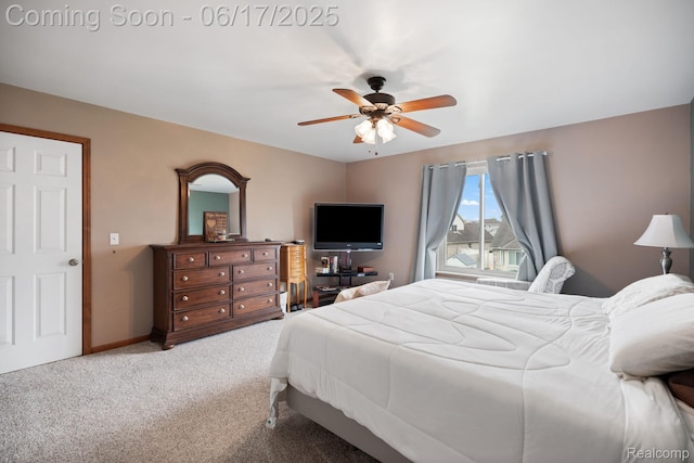 24462 Christian Dr, Flat Rock, MI 48134 - bedroom featuring carpet floors and ceiling fan