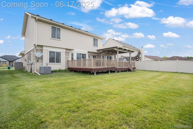24462 Christian Dr, Flat Rock, MI 48134 - back of house with a deck and brick siding