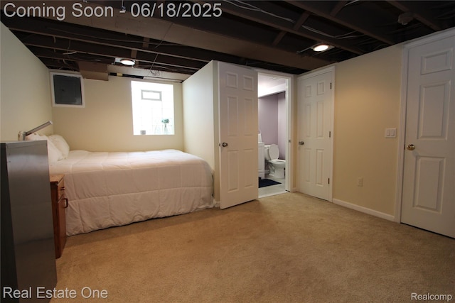 1670 Graefield Rd, Birmingham, MI 48009 - bedroom with carpet flooring, electric panel, and ensuite bath