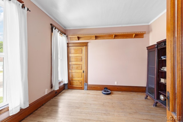 203 S Main St, Onsted, MI 49265 - unfurnished room featuring ornamental molding and light wood-type flooring