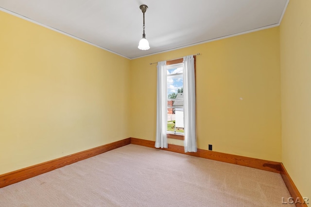 203 S Main St, Onsted, MI 49265 - carpeted spare room featuring ornamental molding and baseboards