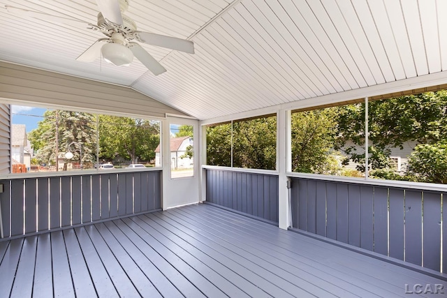 203 S Main St, Onsted, MI 49265 - deck with a ceiling fan