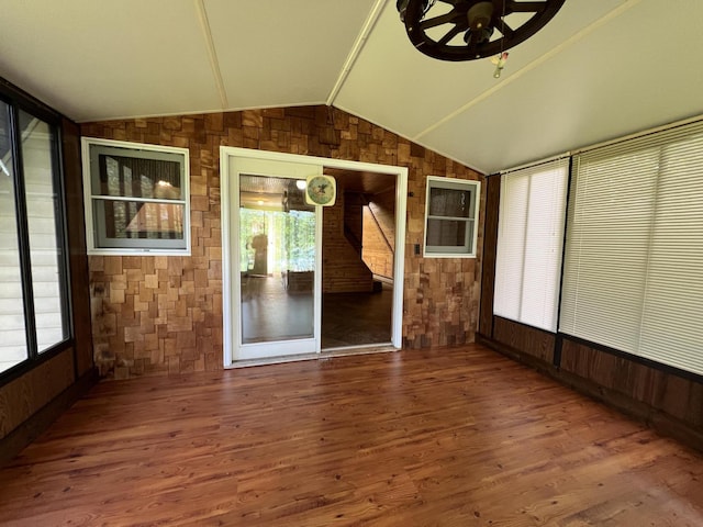 7428 Ansley Ln, Hillsdale, MI 49242 - unfurnished sunroom with vaulted ceiling