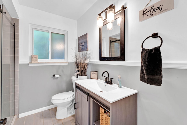 29206 Guy St, Southfield, MI 48076 - full bath featuring vanity, a tile shower, and wood finished floors