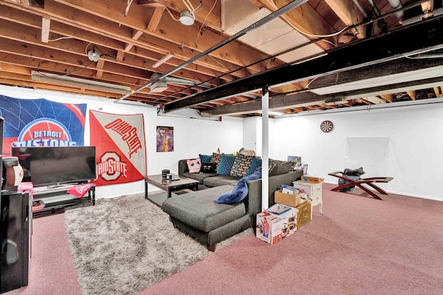 29206 Guy St, Southfield, MI 48076 - living area with carpet floors