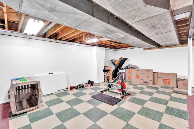 29206 Guy St, Southfield, MI 48076 - exercise room featuring tile patterned floors and heating unit