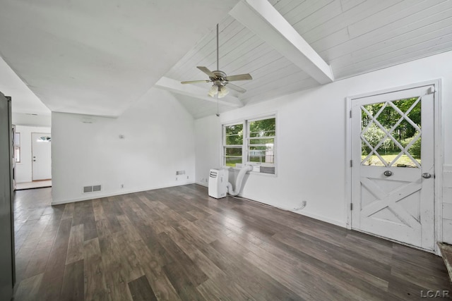 306 S Washington St, Manchester, MI 48158 - unfurnished living room with wood finished floors and a ceiling fan