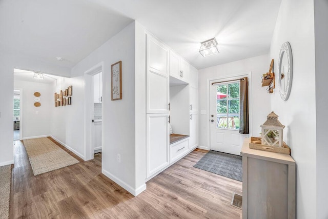 54727 Twin Lakes Rd, Dowagiac, MI 49047 - mudroom with light wood-style flooring and baseboards