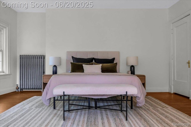 1710 Seminole St, Detroit, MI 48214 - bedroom featuring radiator and wood finished floors