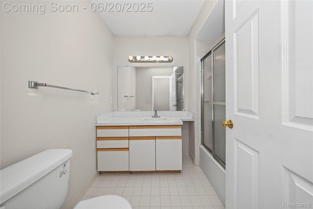 5805 Dawn Ridge Dr, Troy, MI 48098 - bathroom with vanity, tile patterned flooring, and shower / bath combination with glass door