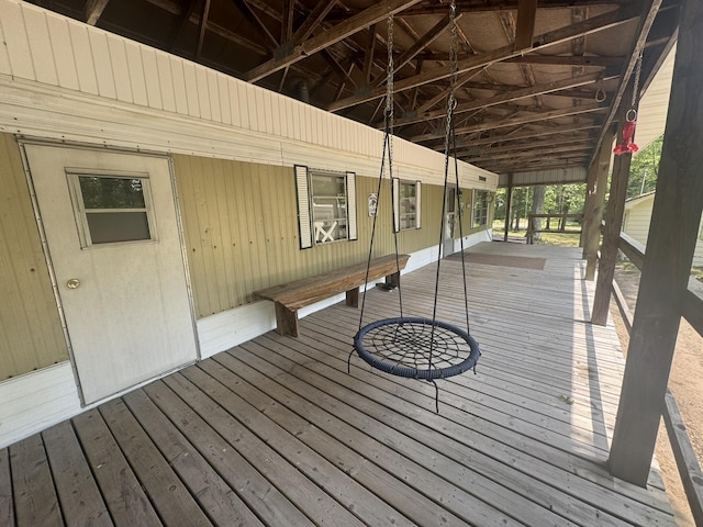 5859 N Utter Rd, Irons, MI 49644 - view of wooden deck