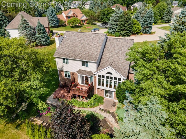 4096 Villager Dr, Lake Orion, MI 48359 - aerial view of property and surrounding area