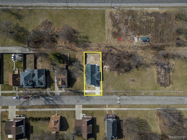 2553 Marlborough St, Detroit, MI 48215 - aerial view of property and surrounding area with property parcel outlined